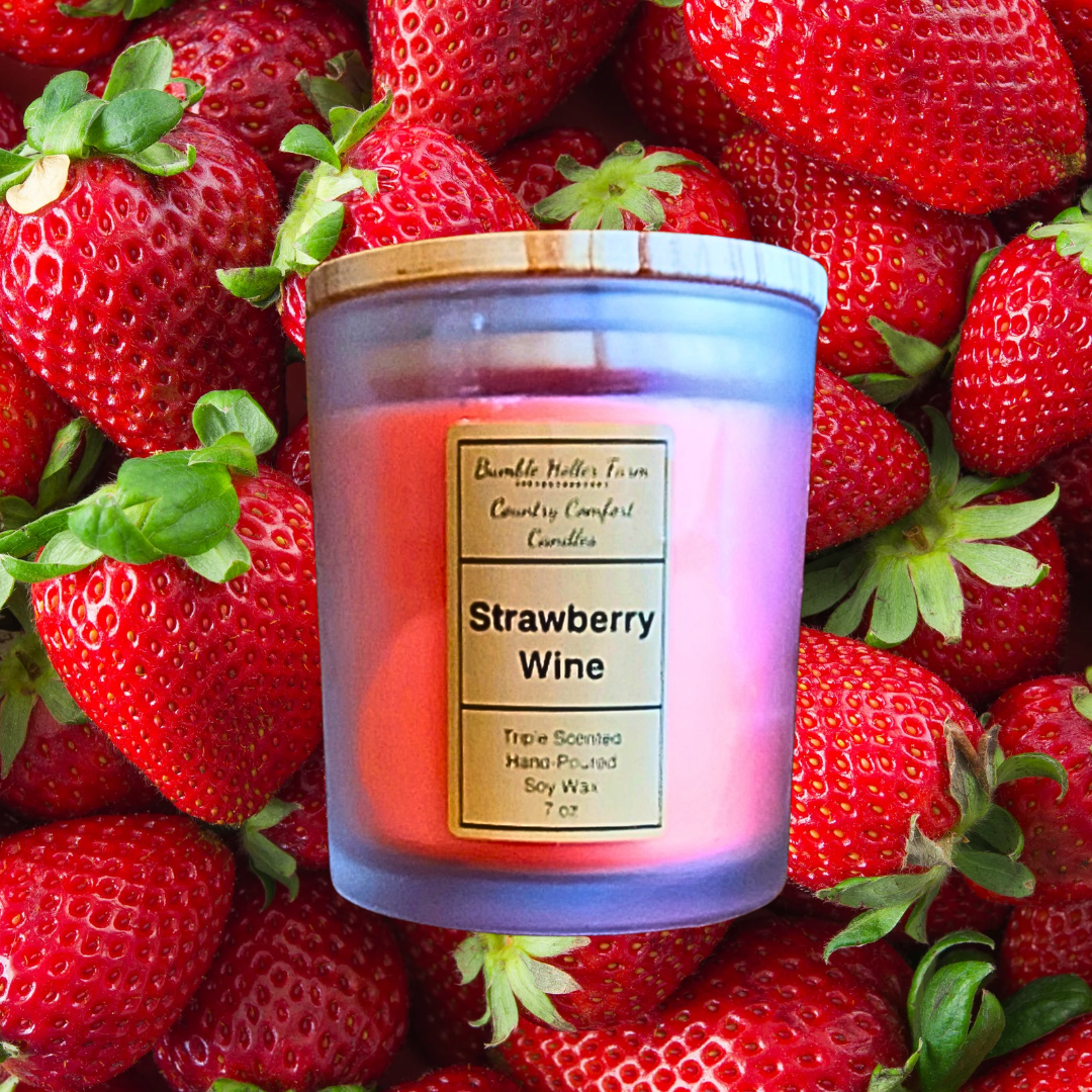 Strawberry Wine - Handmade Soy Candle | Handcrafted Wax Melts