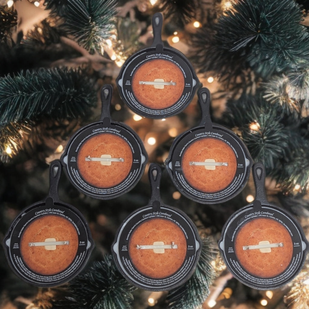Country Style Cornbread Candle in a Mini Iron Skillet