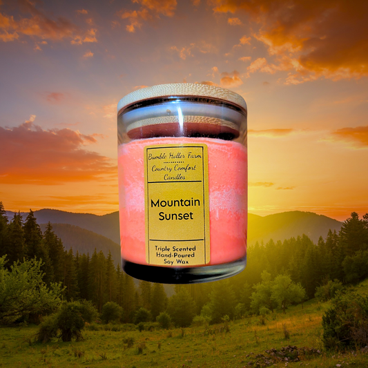 Mountain Sunset Handmade Soy Candle | Handcrafted Wax Melts