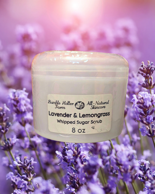 All-Natural Lavender and Lemongrass Sugar Scrub