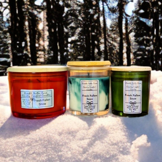 Fresh Fallen Snow-Handmade Soy Candle | Handcrafted Wax Melts