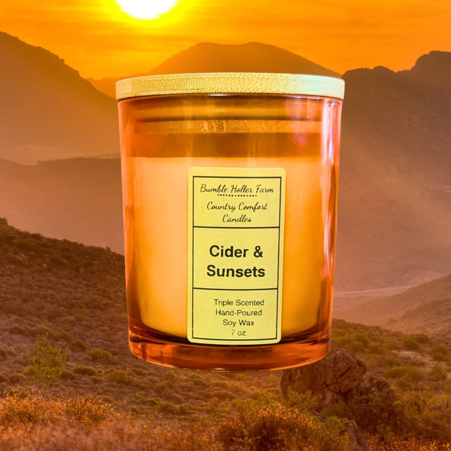Cider and Sunsets Handmade Soy Candle | Handcrafted Wax Melts