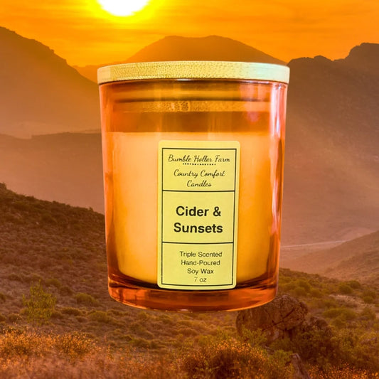 Cider and Sunsets Handmade Soy Candle | Handcrafted Wax Melts